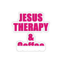 Load image into Gallery viewer, Jesus and Therapy | Jesus and Coffee| Christian Decal |Funny  Sticker| Laptop Decal | Kiss-Cut Sticker | Mental Health

