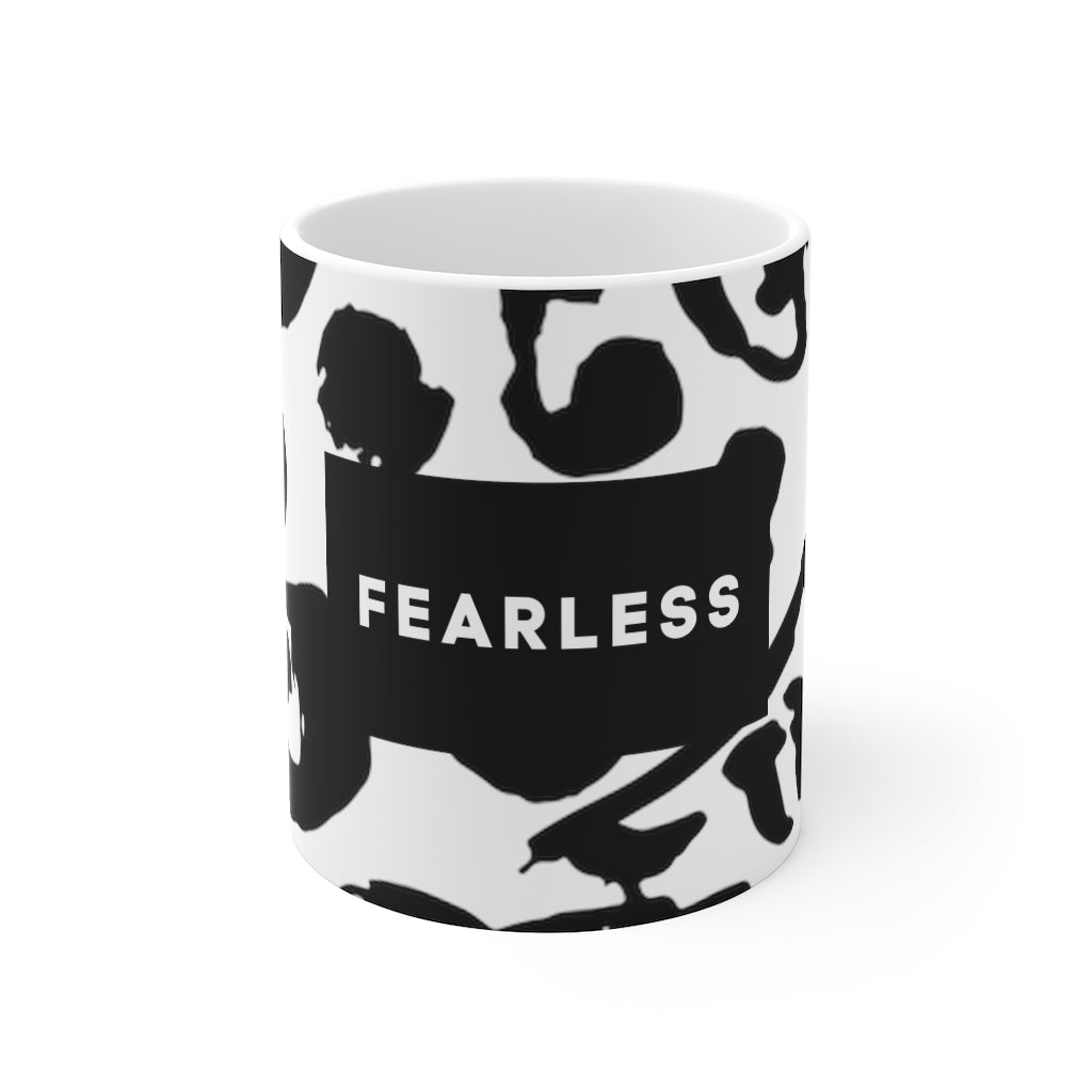 Fearless Leopard Print Mug