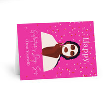 Load image into Gallery viewer, Valentines Day Cards (5 Pack) | Galentines Day | Girlfriend Card | Self Care Card | Black Queen| Spa Card | Love Day
