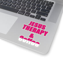 Load image into Gallery viewer, Jesus and Therapy | Jesus and Coffee| Christian Decal |Funny  Sticker| Laptop Decal | Kiss-Cut Sticker | Mental Health
