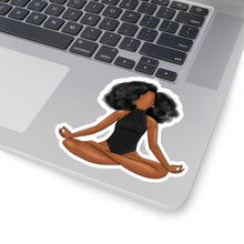Load image into Gallery viewer, Black Yogi Yoga Meditation Ballerina Ballet Kiss-Cut Stickers
