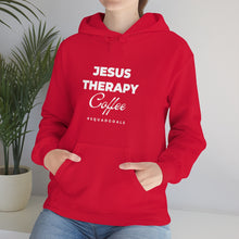 Load image into Gallery viewer, Jesus, Therapy, Coffee, Hoodie, Hooded Sweatshirt, Christian, Therapist, Proverbs 31, Unisex
