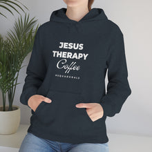 Load image into Gallery viewer, Jesus, Therapy, Coffee, Hoodie, Hooded Sweatshirt, Christian, Therapist, Proverbs 31, Unisex
