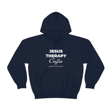 Load image into Gallery viewer, Jesus, Therapy, Coffee, Hoodie, Hooded Sweatshirt, Christian, Therapist, Proverbs 31, Unisex
