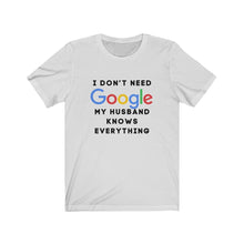 Load image into Gallery viewer, Who Needs Google With a Husband Unisex Jersey Short Sleeve Tee
