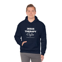 Load image into Gallery viewer, Jesus, Therapy, Coffee, Hoodie, Hooded Sweatshirt, Christian, Therapist, Proverbs 31, Unisex
