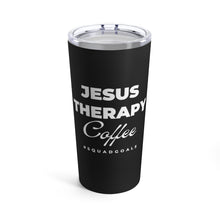 Load image into Gallery viewer, Black, Jesus, Therapy, Coffee, Travel Mug, Tumbler, Christian, Coffee Gift
