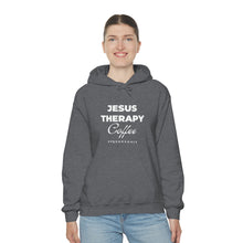 Load image into Gallery viewer, Jesus, Therapy, Coffee, Hoodie, Hooded Sweatshirt, Christian, Therapist, Proverbs 31, Unisex
