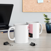 Load image into Gallery viewer, Just Breathe Black Girl Magic Yogi Yoga Meditation Pink Print Mug
