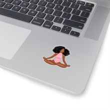 Load image into Gallery viewer, Black Yogi Yoga Meditation Ballerina Ballet Blush Pink Kiss-Cut Stickers
