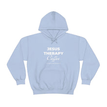 Load image into Gallery viewer, Jesus, Therapy, Coffee, Hoodie, Hooded Sweatshirt, Christian, Therapist, Proverbs 31, Unisex
