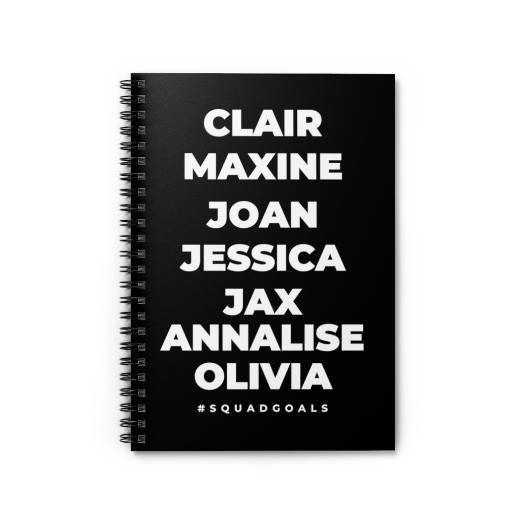 Black Women TV lawyers, Clair, Jax, Annalise, Joan, Maxine, Black Attorney, Spiral Notebook  Ruled Line
