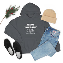 Load image into Gallery viewer, Jesus, Therapy, Coffee, Hoodie, Hooded Sweatshirt, Christian, Therapist, Proverbs 31, Unisex
