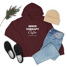 Load image into Gallery viewer, Jesus, Therapy, Coffee, Hoodie, Hooded Sweatshirt, Christian, Therapist, Proverbs 31, Unisex
