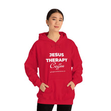 Load image into Gallery viewer, Jesus, Therapy, Coffee, Hoodie, Hooded Sweatshirt, Christian, Therapist, Proverbs 31, Unisex
