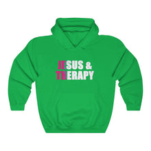 Load image into Gallery viewer, Jesus and Therapy, Christian Hoodie, Christian Sweatshirt, Winter Top, God Girl, Jesus Girl
