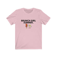 Load image into Gallery viewer, Brunch Girl Summer Bacon and Eggs Jersey Short Sleeve Tee
