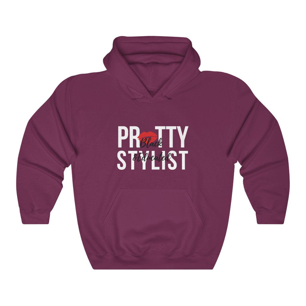 Black and Educated, Black Stylist Hooded Sweatshirt, Beauty Salon, Black Hairstylists Matter, Proud Black Beautician, Melanated